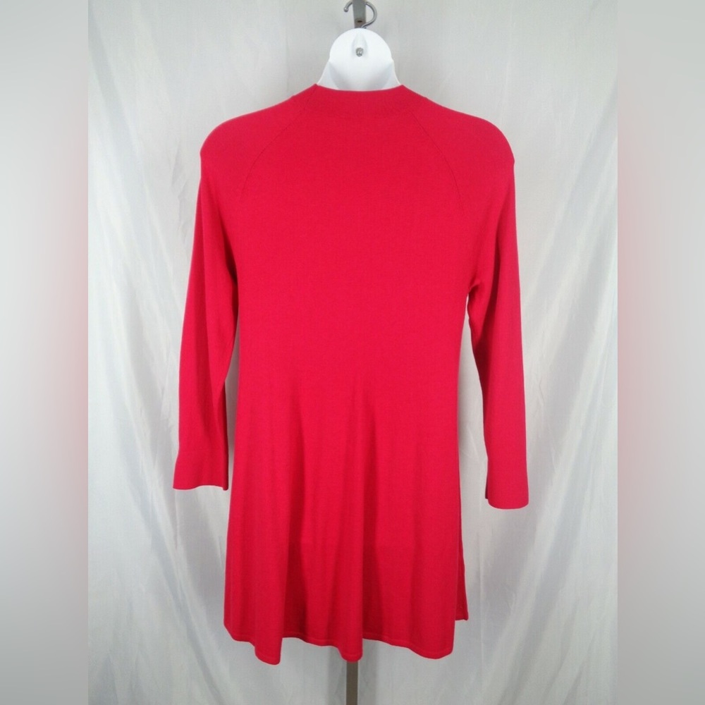 Loft red thin knit wool blend sweater dress